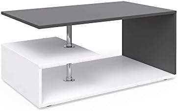 Vicco coffee table Guillermo living room table white anthracite 91x52 couch table side table