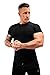 FUXERT Sauna Shirt for Men Sweat Sauna Suit for Gym Exercise Compression Shirt Workout Shapewear (SOBK XL)