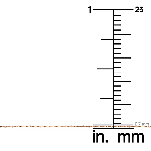 Kooljewelry 10k Rose Gold Singapore Chain Necklace (0.7 mm, 20 inch) - Image 5