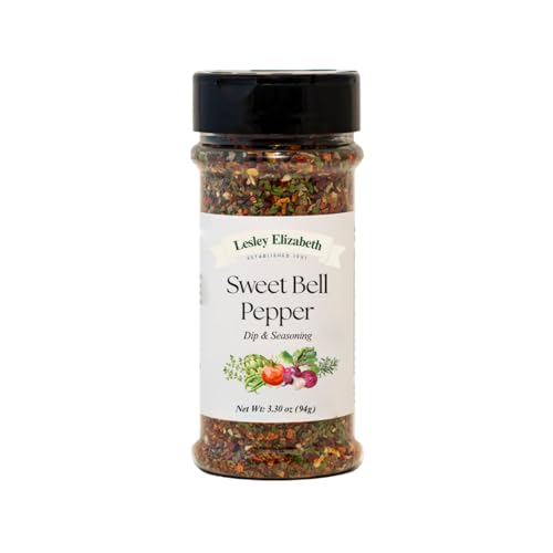 Image of Lesley Elizabeth Sweet Bell Pepper Seasoning - All-Purpose Dip & Herb Blend | Gourmet Pepper Spice for Chicken, Roasted Vegetables, Dips & Cooking