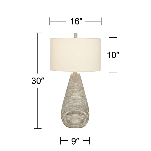 Lámpara de Mesa Moderna 30" Cerámica Gris Natural miniatura 4