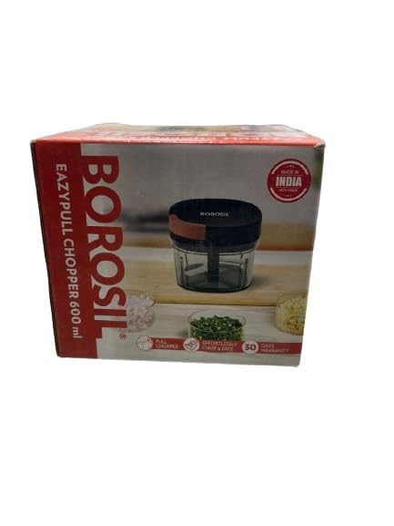 Boro -Sil Eazy Pull Chopper 600 ml Vegetable Chopper Fruit Chopper Set of 2