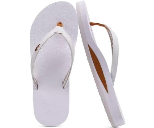 Image of KuaiLu Flip Flops for Women with Arch Support Summer Beach Thong Sandals