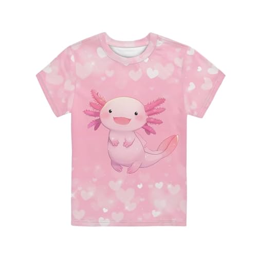 Image of Xhuibop Kids Tshirts Girls Boys 3-16 Years Summer Clothes for Teens Loose Fitting Tops