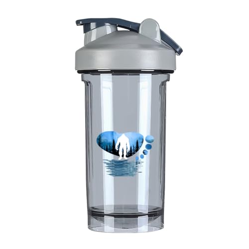 Moon Bigfoot Trees 1 18 Ounce Shaker Bottle Drink Mixer Leak-proof Pre Workout Protein Shakes Meal Replacement Shakes Bottles 500ML/18 Oz Gray