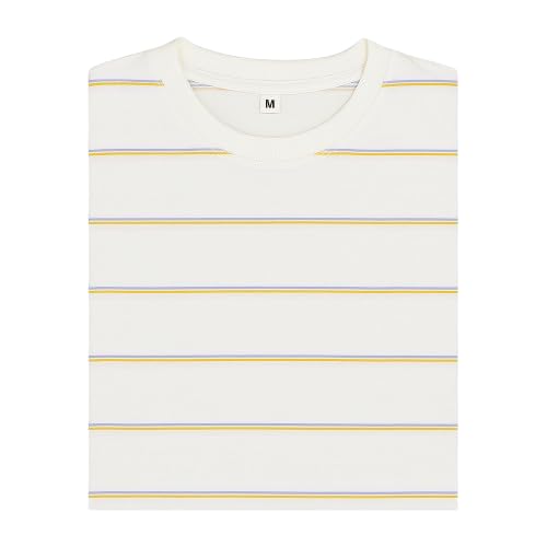 Image of Children's Striped Cotton T-Shirt, Classic Design, Multiple Colors, Age 1-7
