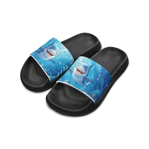 Image of Boy & Girls Slide Sandals Kids Shower Shoes Non Slip Summer Slippers Beach Sandals