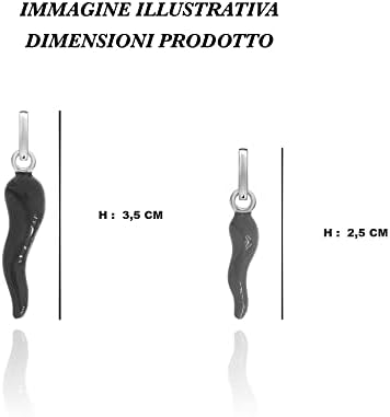 Ciondolo Corno Portafortuna In Argento 925 - Cornetto Napoletano Per Collane, Made In Italy - Foto 11
