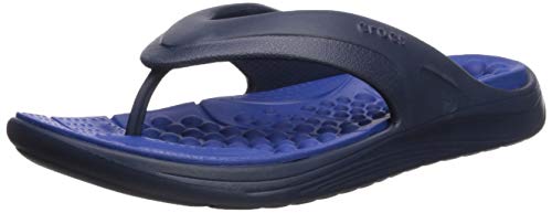 Crocs Reviva Flip Flop, Navy/Blue Jean, 7 M US Women / 5 M