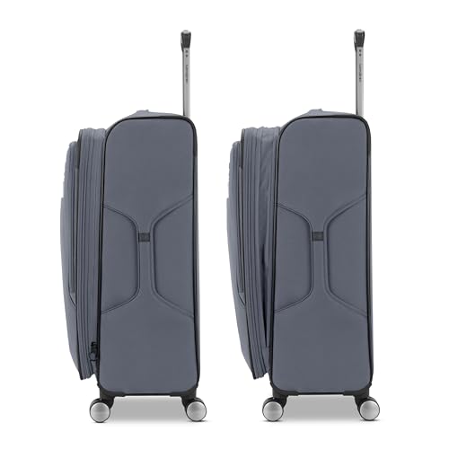 Image of Samsonite Ascella 3.0 Lightweight Softside Luggage Spinner Collection, State /Black, 3-Piece Set (Carry on /Medium /Large), Ascella 3.0 Softside Expandable Luggage With Spinner Wheels