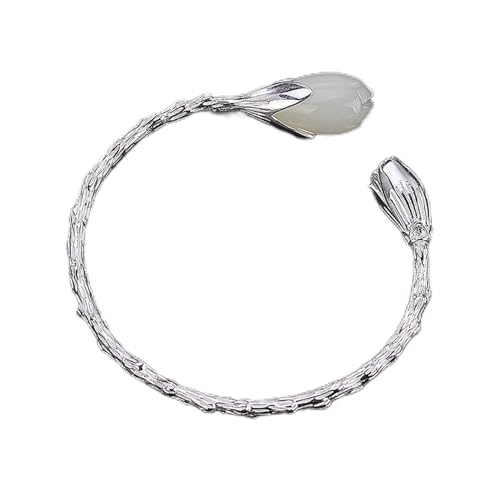 Bracelet ouvert s925 pour femmes en argent ajustable