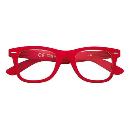 Zippo Occhiali da Lettura Montature dal Design Originale e Accattivante | Ideali per Uomo e Donna | Diottria +2.50 | Color Rosso Acceso