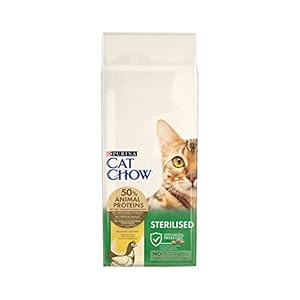 Purina Cat Chow Pienso para Gato Esterilizado Adulto con Pollo, saco de 15kg