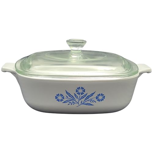 Vintage Corning Ware - Cornflower/Corn Flower - 1 Quart Casserole W/Lid P-1-B
