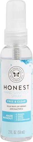 Image of The Honest Company Hand Sanitizer Spray, Fragrance-Free, 2 fl oz