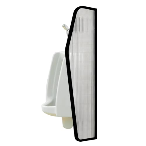 BKSXSOP Black Urinal Divider for Men's Restrooms Wall Mounted Partition 35x100cm (13.7x39.3in) Ideal Shopping Malls and Commercial Toilets