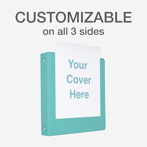 Cardinal 3 Ring Binders, Binders for School and Office, Durable 1.5 Inch, Round Rings, Holds 350 Sheets, ClearVue Presentation View, Non-Stick, Assorted Tropical Colors, 4 Pack (79558) - Image 5