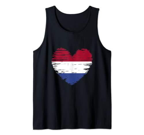 Netherlands Heart Dutch Flag Dutch Pride Camiseta sin Mangas