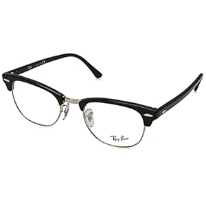 Ray-Ban 0RX 5154 2000 51 Lunettes de Soleil, Noir (Shiny Black), Mixte Adulte