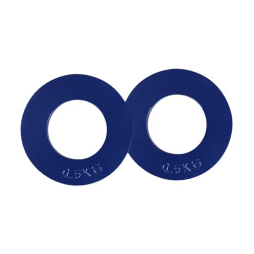 kowaku 2Pcs Micro Weight Plates Extra Weights Drop Resistant Barbell Accessories Additional Plates Change Weight for Cross Training, Blue 0.5kg