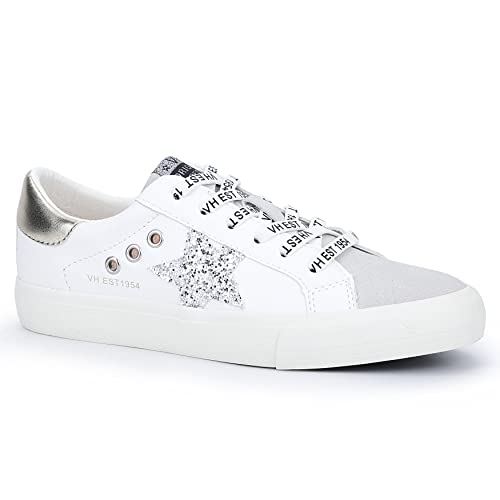 Image of VINTAGE HAVANA Grande Women's Fashion Sneakers White Silver Gold 6.5