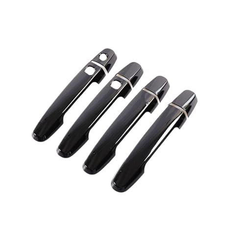 Couvercle de poignée de porte extérieure finition chrome noir brillant avec 2 boutons