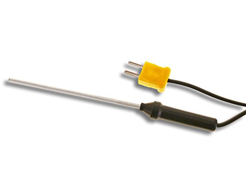 PeakTech Type K Temperature Sensor -50 C to + 300 C, Long Temperature Sensor, 75 mm, Strip Design with Cable, 1 Piece, TF-55