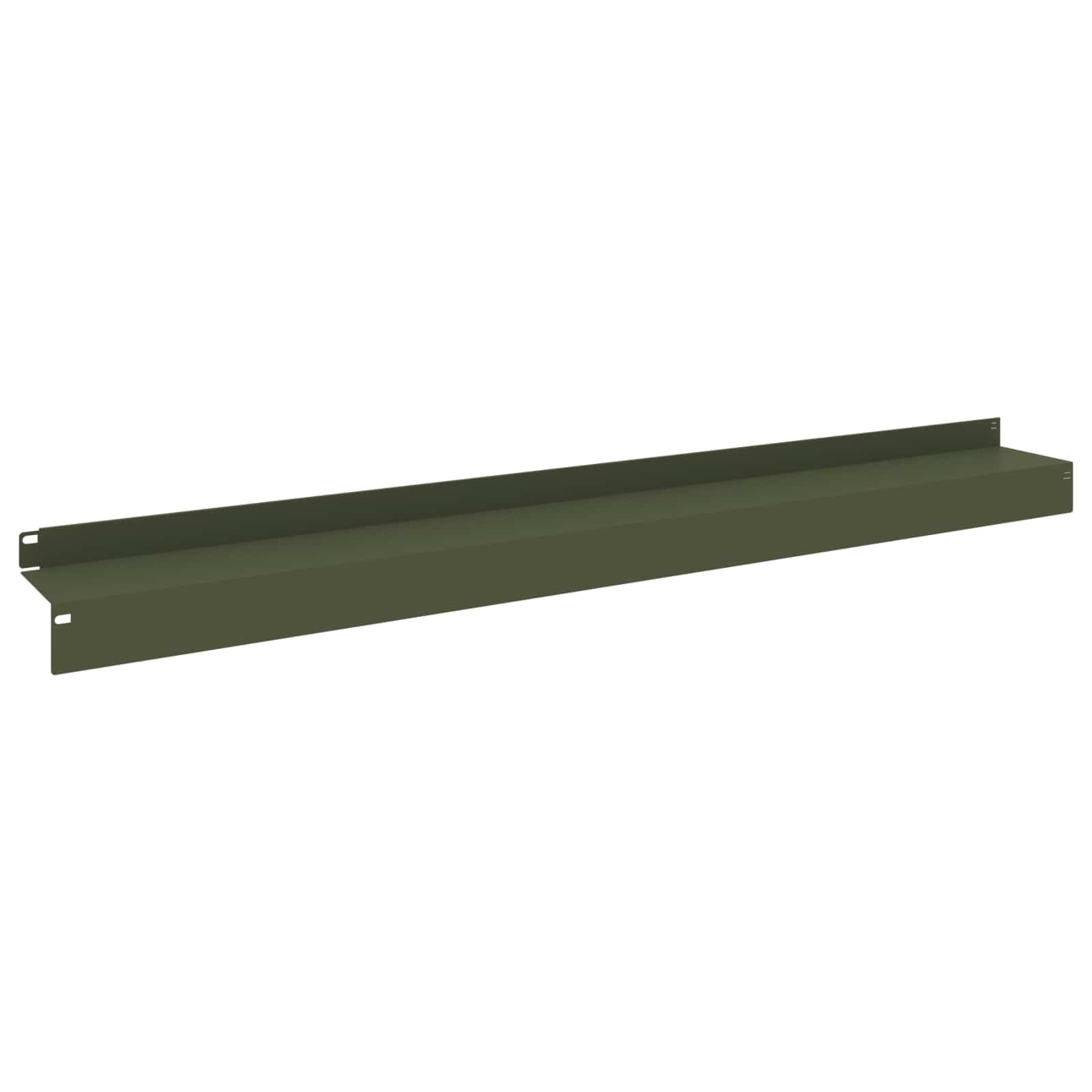 Lot de 10 bordures de gazon 100 x 10 x 8 cm en acier vert olive