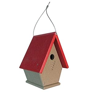 Jcswildliferecycledpolylumberwrenchateaubirdhousemadeintheusaperfectgardenandbackyardbirdhouseforwrenschickadeesandwarblerstancardinalred Urban Country Home Decor Jcs wildlife recycled poly lumber wren chateau birdhouse made in the usa perfect garden and backyard birdhouse for wrens chickadees and warblers tancardinal red urban country home decor