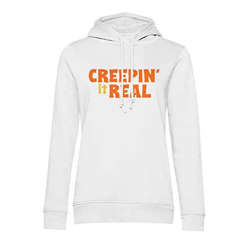 Sweat à Capuche Creepin' it Real Pumpkin : Pull Idéal pour Frissonner de Confort à Halloween