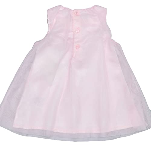 Image of Hopscotch Girls Polyetser Sleeveless Solid Party Dress in Pink Color