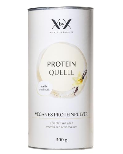 XbyX Protein Quelle 500 g - Vanillegeschmack - 20 g Protein pro Portion - aus Favabohne Reis & Kichererbse - komplettes Aminosäureprofil - vegan