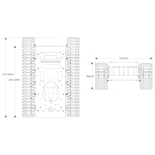Image of Robot Tracked Tank Car Chassis with Encoder DC Motor, Suspension Shock Absorption Chassis Car Full-Metal Robotic Moving Platform Track for Arduion RPi Microb Jetson Python DIY Smart Robot Maker