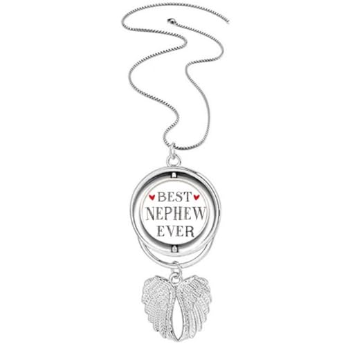 Collier pendentif ailes d'ange Best neveu ever : idée cadeau anniversaire famille