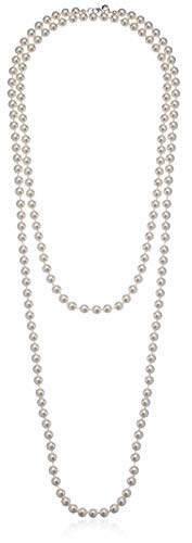 Amazon Essentials Cream Colored Simulated Pearl Strand Necklace (8mm), 60