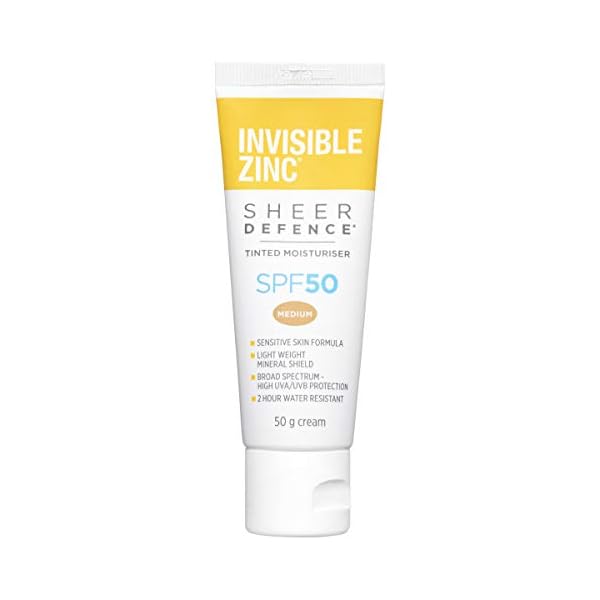 Invisible-Zinc-Sheer-Defence-Medium-SPF-50-Daily-Moisturizer-With-Sun-Protection-To-Prevent-Appearance-of-Premature-Aging-Caused-By-Harmful-UV-Rays-50g Invisible Zinc Sheer Defence Medium SPF 50 - Daily Moisturizer With Sun Protection To Prevent Appearance of Premature Aging Caused By Harmful UV Rays - 50g