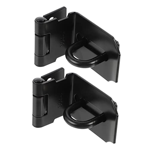 Image of DOITOOL 2pcs Stainless Steel Door Hasp Lock Right Angle Latch for Doors Easy to Install Durable Anti Design for Cabinets and Sheds