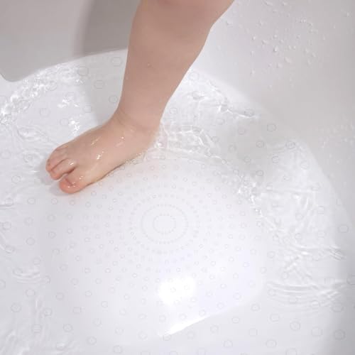 Image of Toddler Bath Tub | Larger Bath for Bigger Kids at Bathtime | Includes Warm and Soft Foam backrest | Grippy Anti-Slip Surface | Includes Easy Drain Bath Plug | Blossom