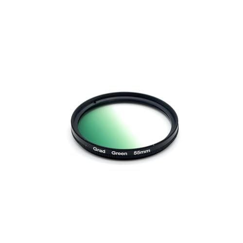 Filtro graduato universale - compatibile con obiettivi della fotocamera con filettatura filtro mm per fotografia di paesaggio e architettura 55 mm verde