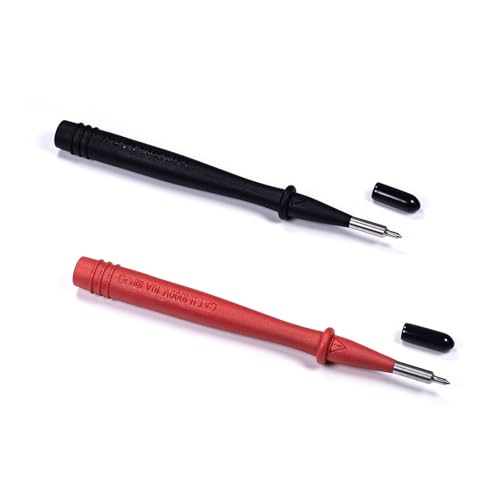 Image of Slim Reach Test Probe Set with Stainless Steel Tip, 1000V Voltage, 10A Current, 4mm Tip Diameter for Multimeter Leads
