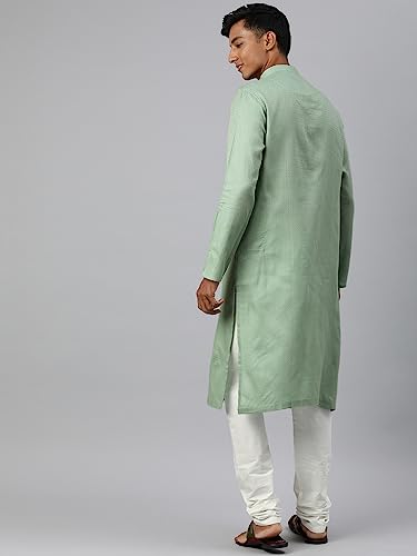 Image of Manthan Men's Cotton Solid Traditional Kurta Set