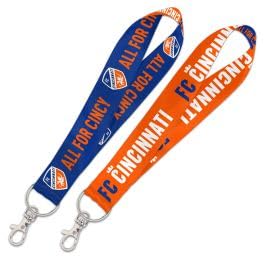 Lanière porte-clés FC Cincinnati au stade et au bureau avec sangle All for Cincy