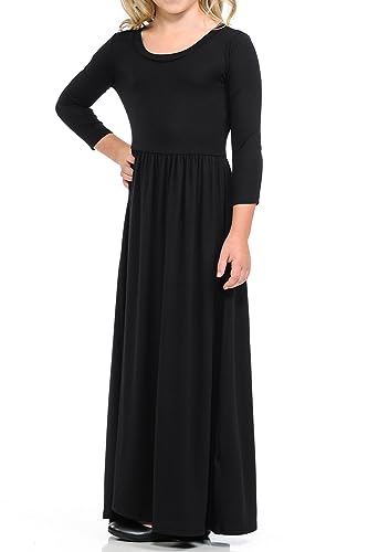 Pastel by Vivienne Honey Vanilla Girls' Fit and Flare Maxi Dress with Easy Removable Label3