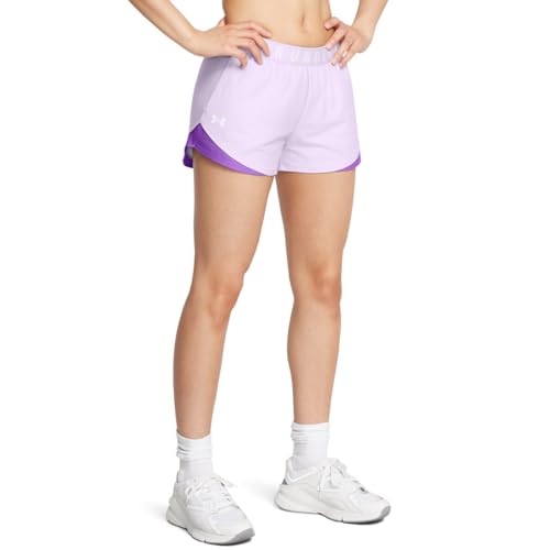 Under Armour Women's Play Up 3.0 Shorts, (535) Salt Purple/Lavish/White, X-Small