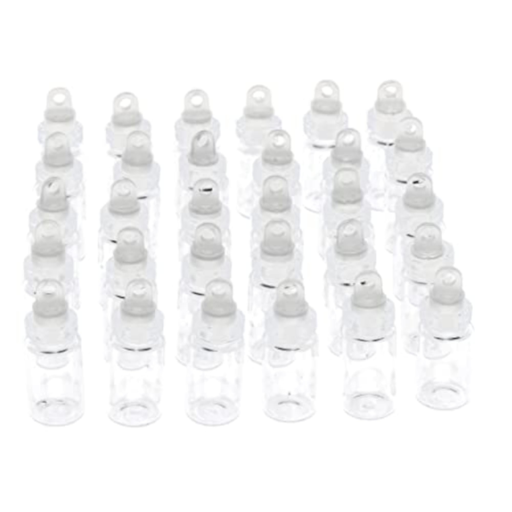 2x 30 Pieces Mini Clear Glass Jars, Essential Oil DIY Bottles