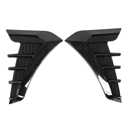 Fydun Hood Vents for Cars Hoods Vents Bonnet Cove Car Hood Vent Scoop Kit 2pcs Gloss Black Side Vent Trim Sticker Rubber Shark Gills Universal for Cars