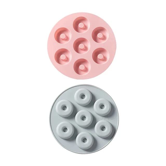 Royale Mesum™ Donut Mini 7 Cavity Silicone Jelly Candy Mould Silicone Chocolate Jelly Candy Mold, Cake Baking Mold, Bakeware Mold.