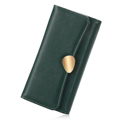 Image of Wallets for Women Trifold Wristlet Wallets Large Capacity RFID Blocking Ladies Purse Credit Card Holder