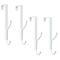 niffgaff Lang Over Door Hook - Heavy Duty Door Hook with Support Pads, 9 Inches Tall Child-Friendly Height, No Drilling Required, Fits Doors Up to \u200B1¾ Inches Thick, Alloy Metal, White