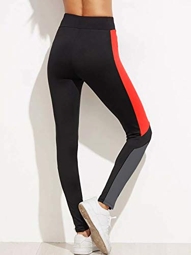 Image of Neu Look Gym wear Leggings Ankle Length Workout Tights /Stretchable Sports Leggings /High Waist Sports Fitness Yoga Track Pants for Girls & Women (Neon Red, Size - S)